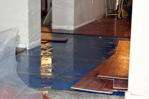Professional Water Damage Restoration technician working in Centuria, WI